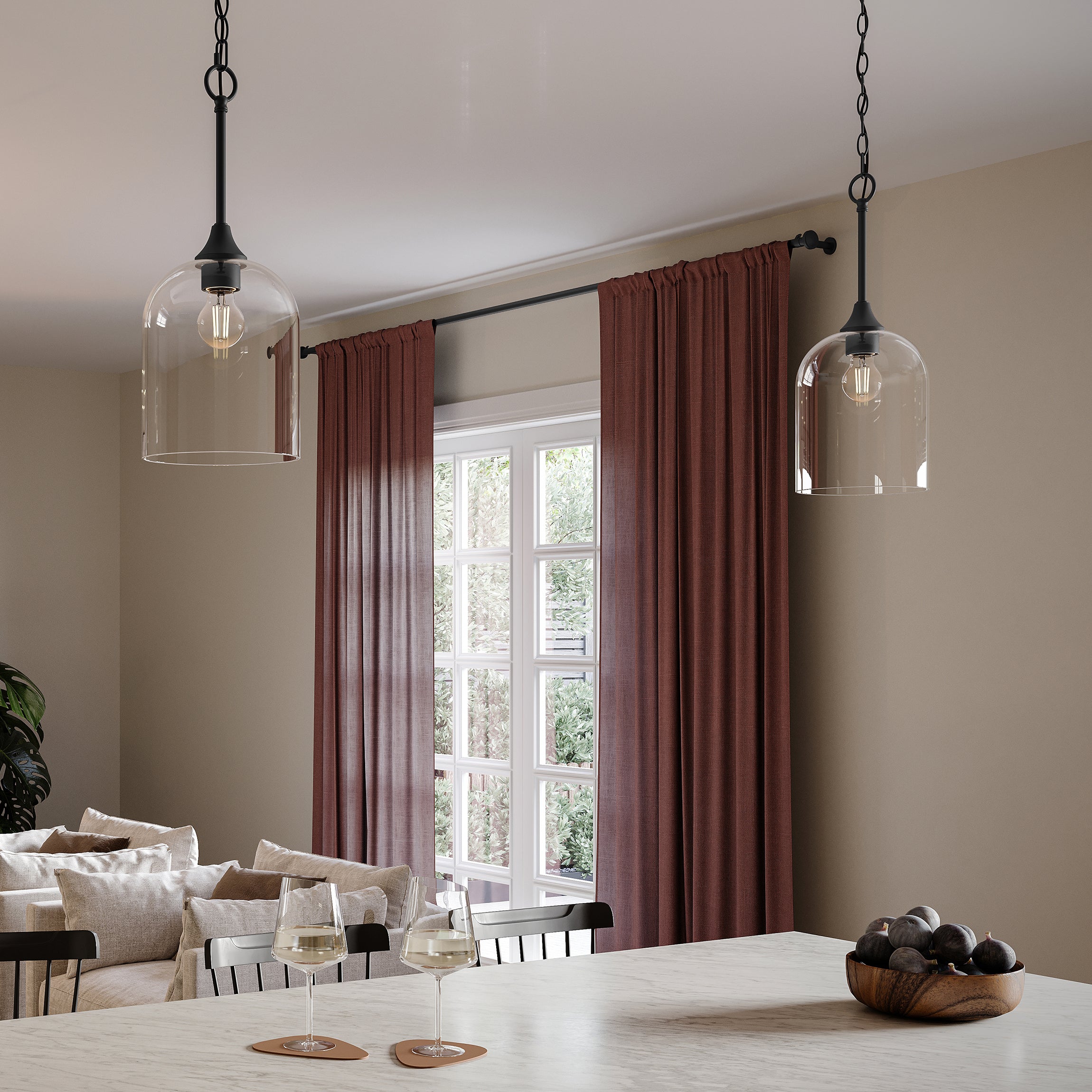 Ilia 1-Light Pendant with Clear Glass Shade – Progress Lighting