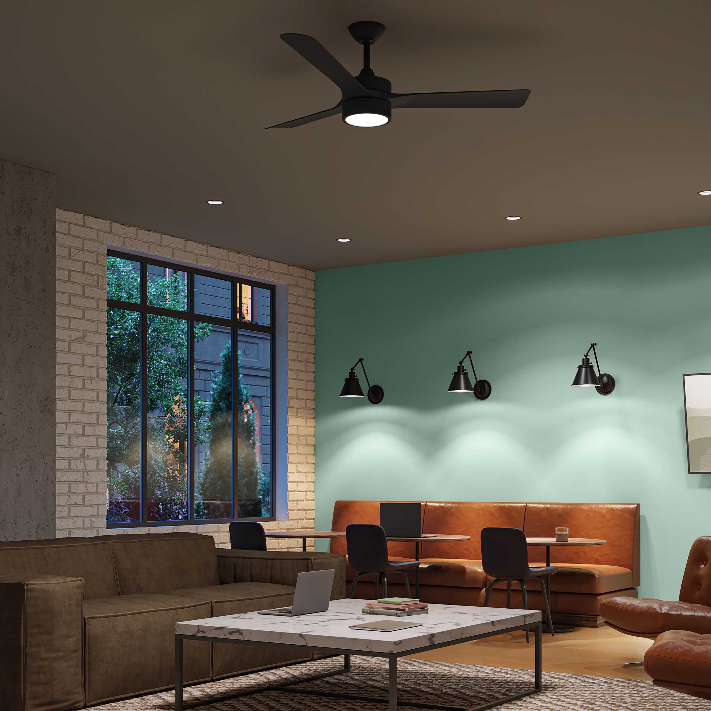 Axion II 52 in. 3-Blade Modern LED Ceiling Fan – Progress Lighting