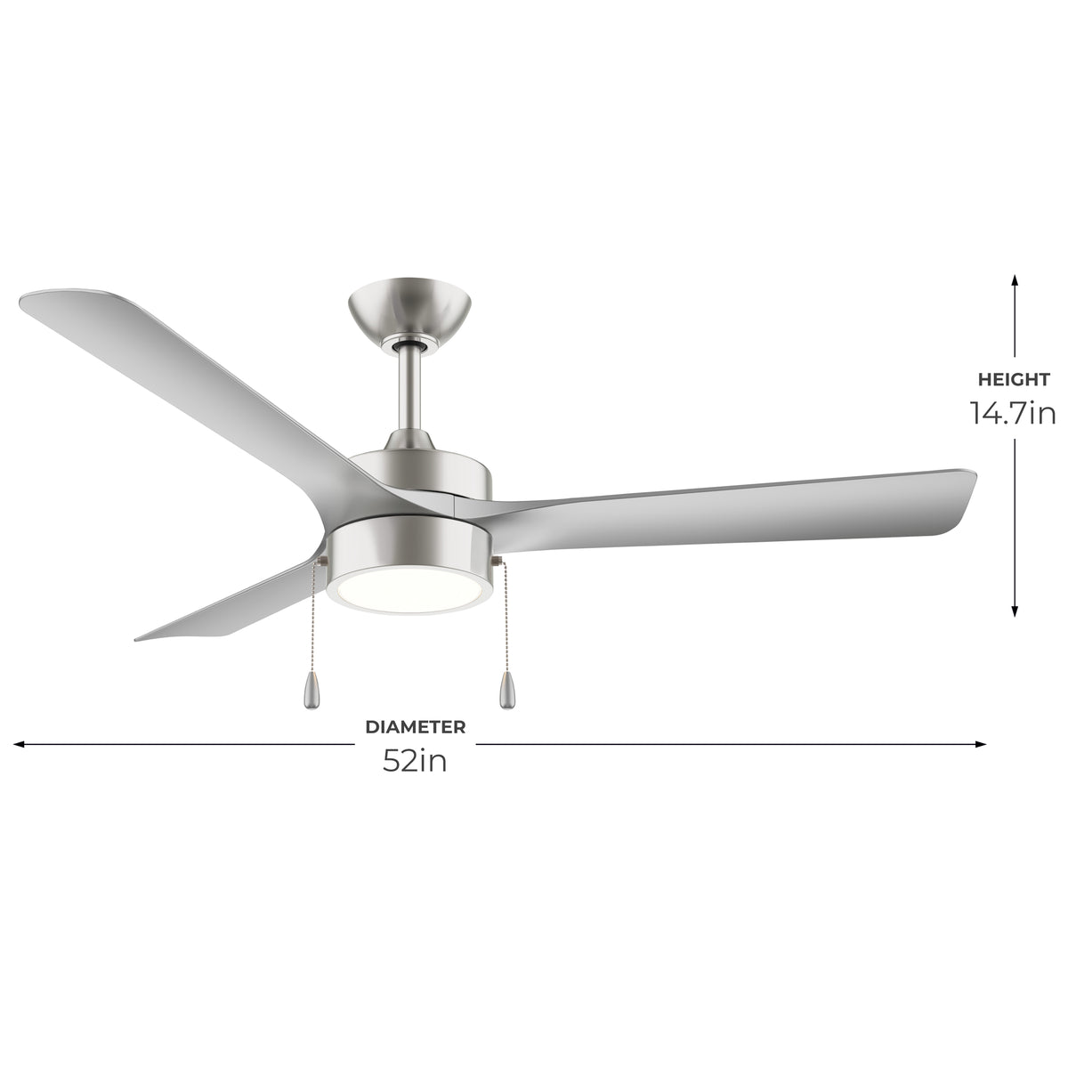 P250122-009-30 ceiling fan with measurement details on a white background 