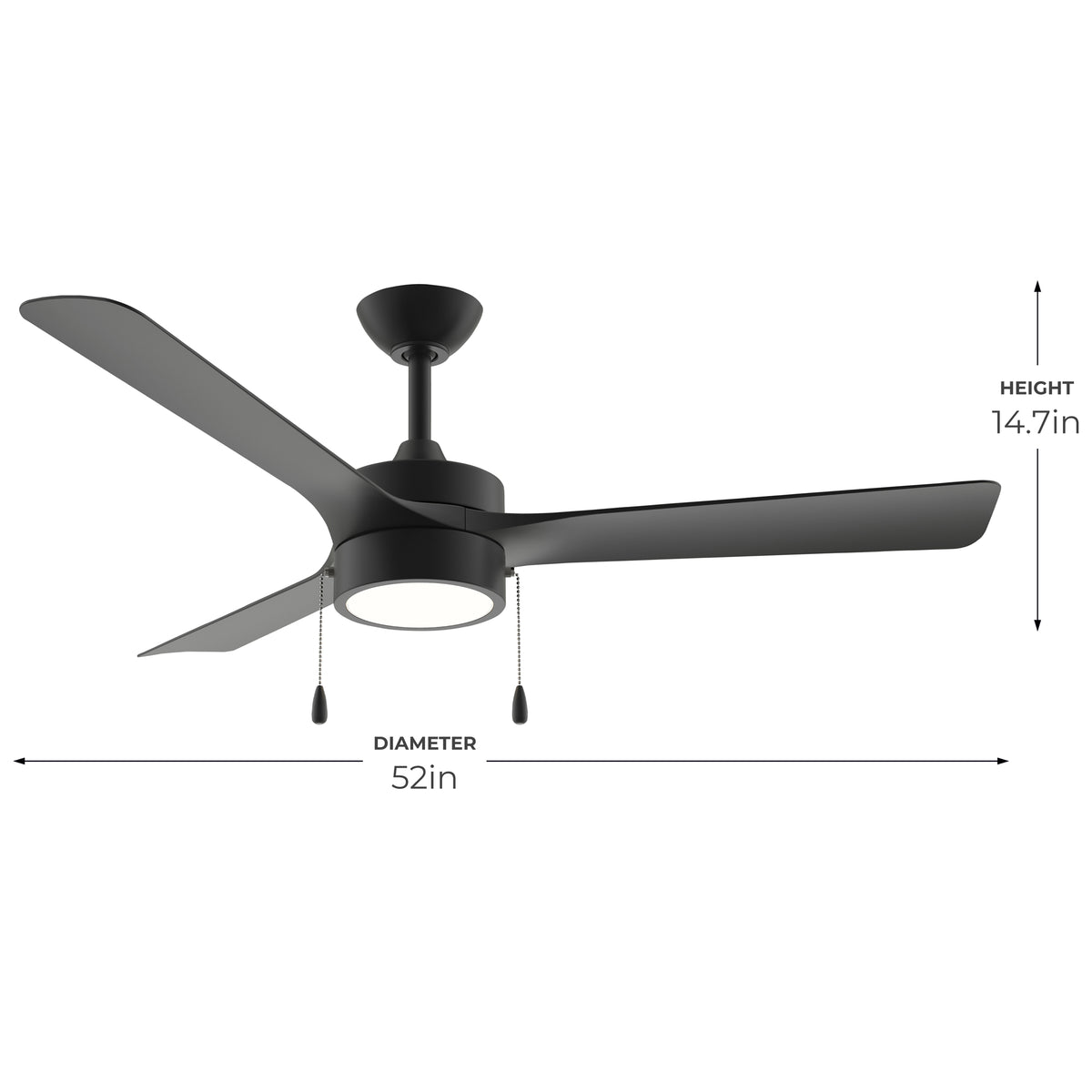 P250122-31M-30 ceiling fan with measurements on a white background 
