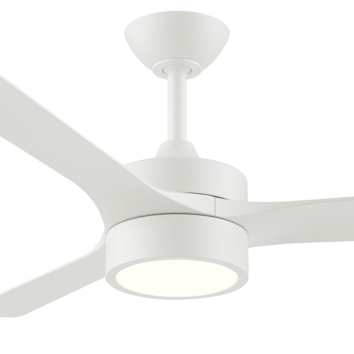 Detail of Axion P250123-28M-30 ceiling fan on a white background 