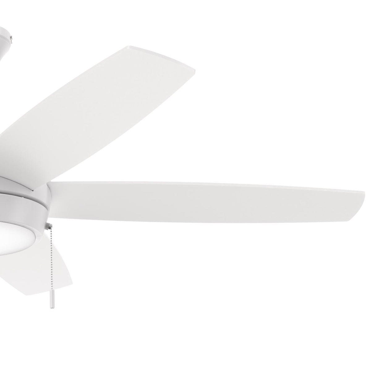 Detail of P250125-28M-30 ceiling fan blades on a white background 