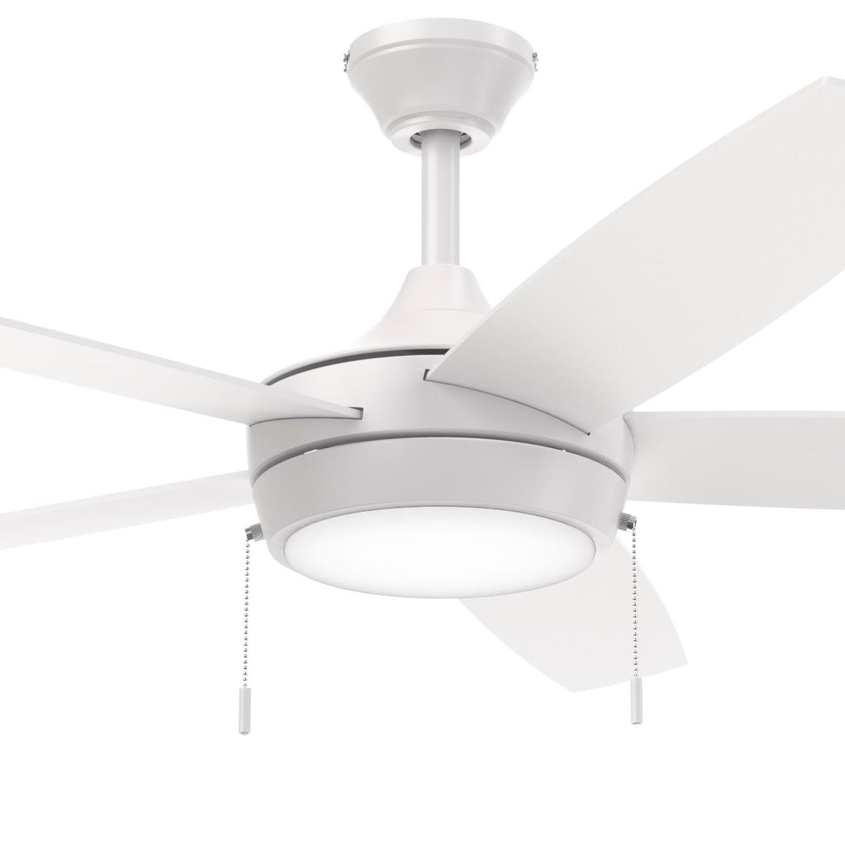 Detail of P250125-28M-30 ceiling fan on a white background 