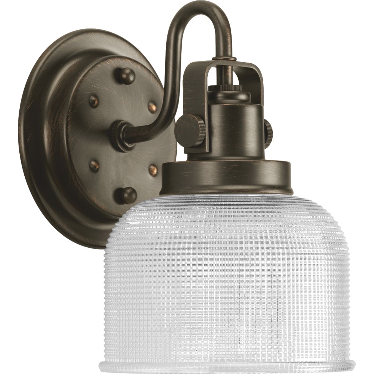 Archie Outdoor Light Archie 1-Light Prismatic Glass Bath Light – Progress Lighting