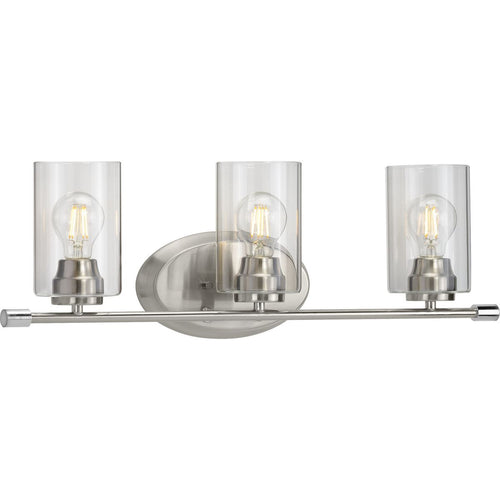 Riley 3-Light Clear Glass Bath Light – Progress Lighting