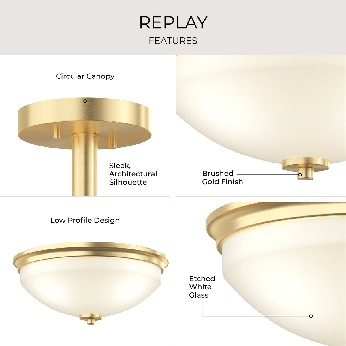 Ceiling light fixture with features highlighted on a white background 