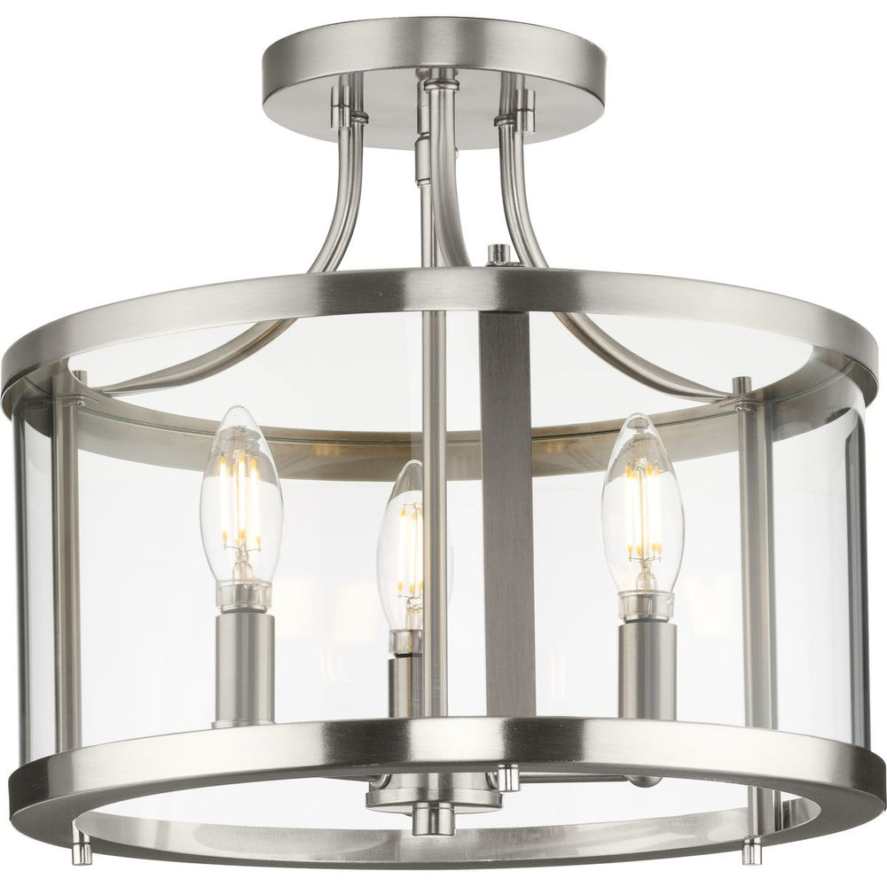 Gilliam 13" 3-Light Semi-Flush Mount – Progress Lighting