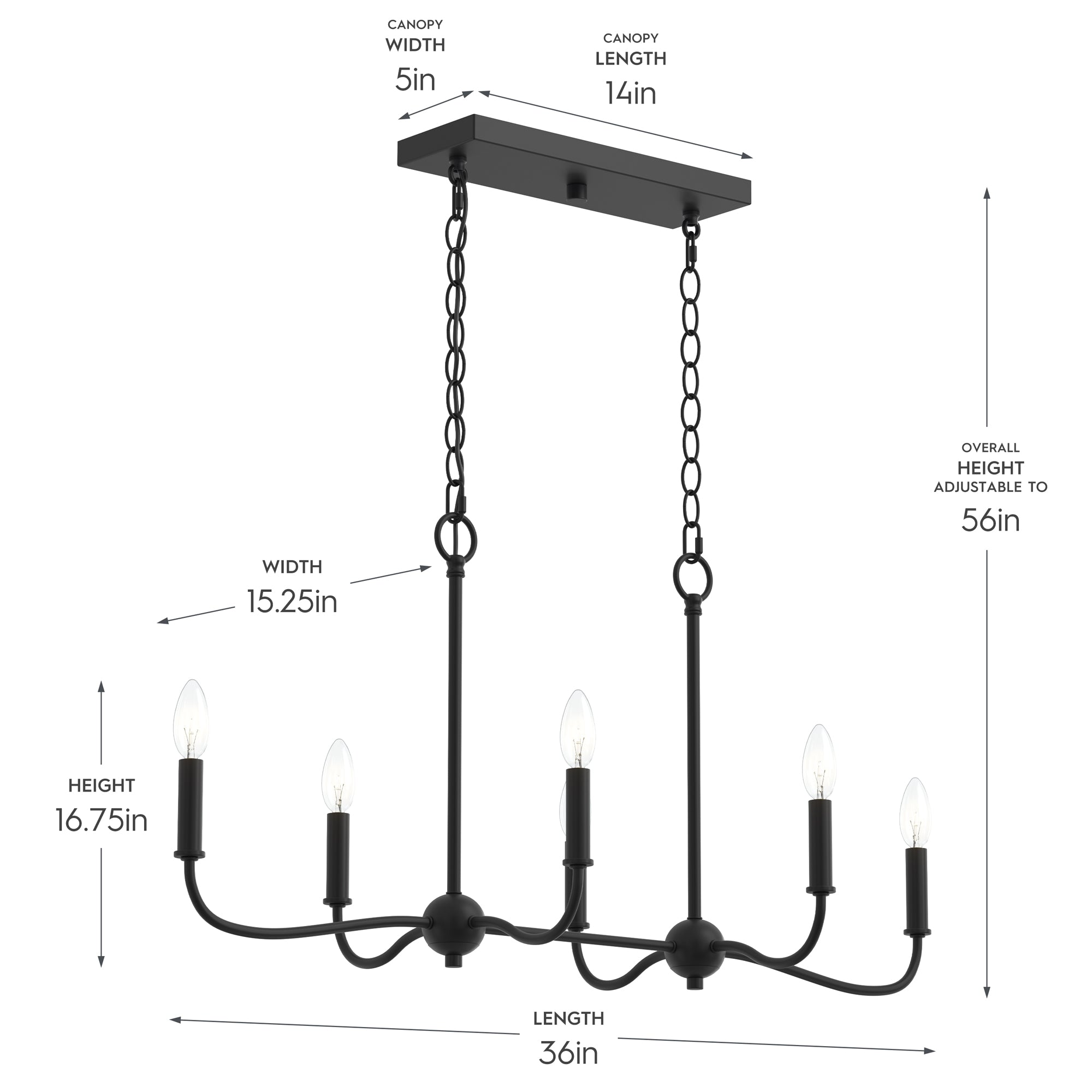 Ilia 6-Light Island Chandelier – Progress Lighting
