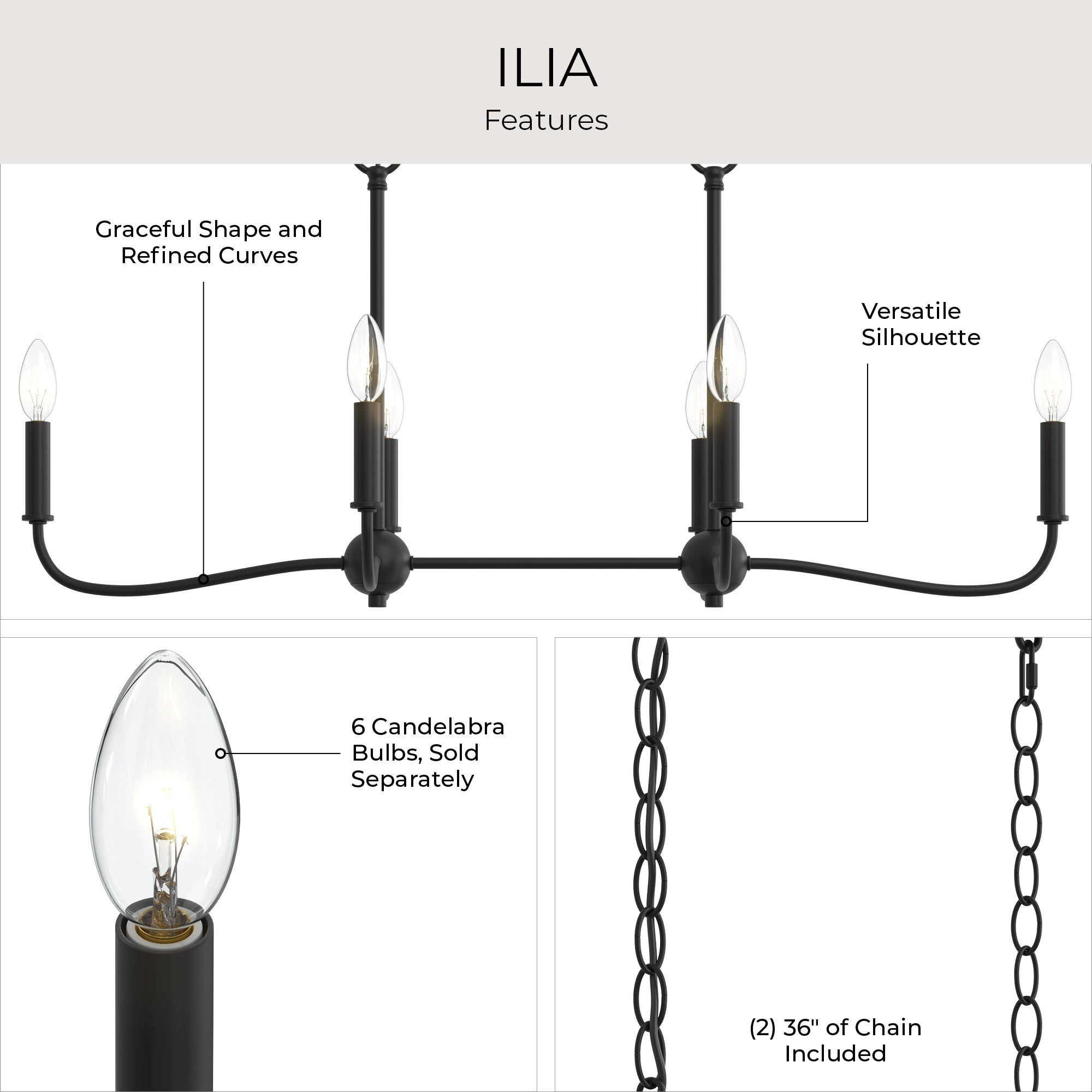 Ilia 6-Light Island Chandelier – Progress Lighting