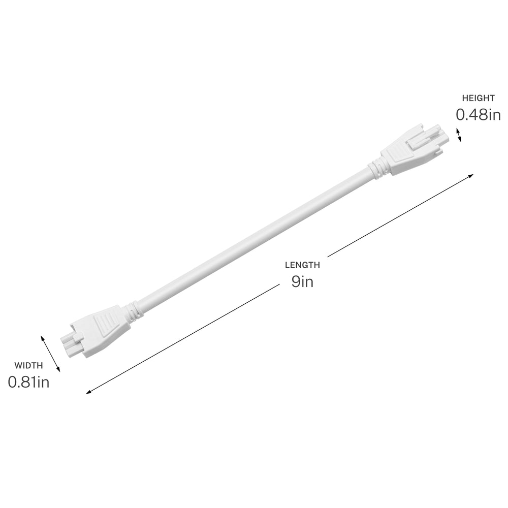 P860063-030 under cabinet light accessory on white background with dimensions ::White