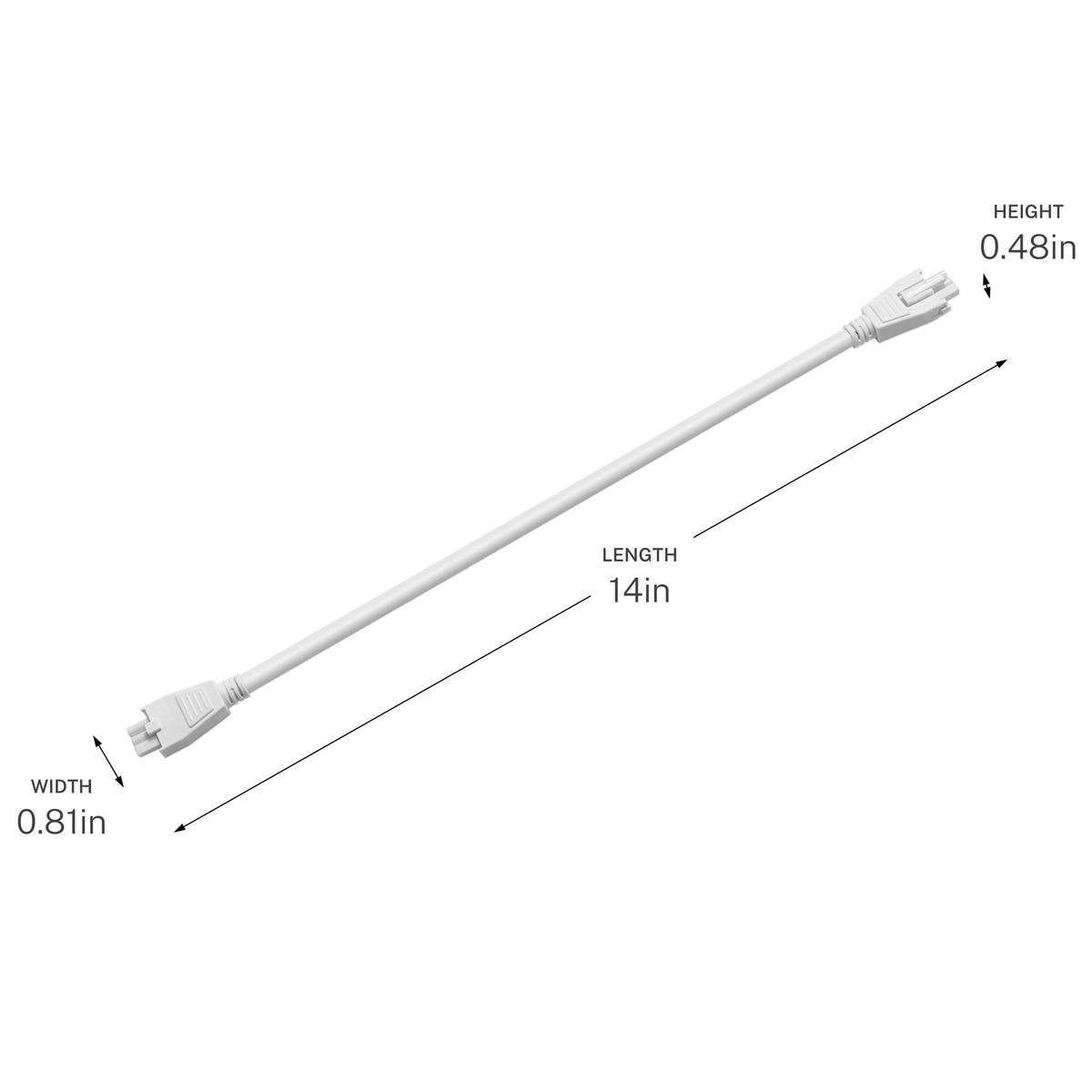 P860064-030 under cabinet light accessory on white background with dimensions 