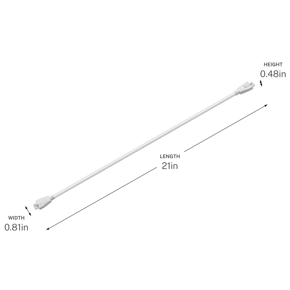 P860065-030 under cabinet light accessory on white background with dimensions ::White