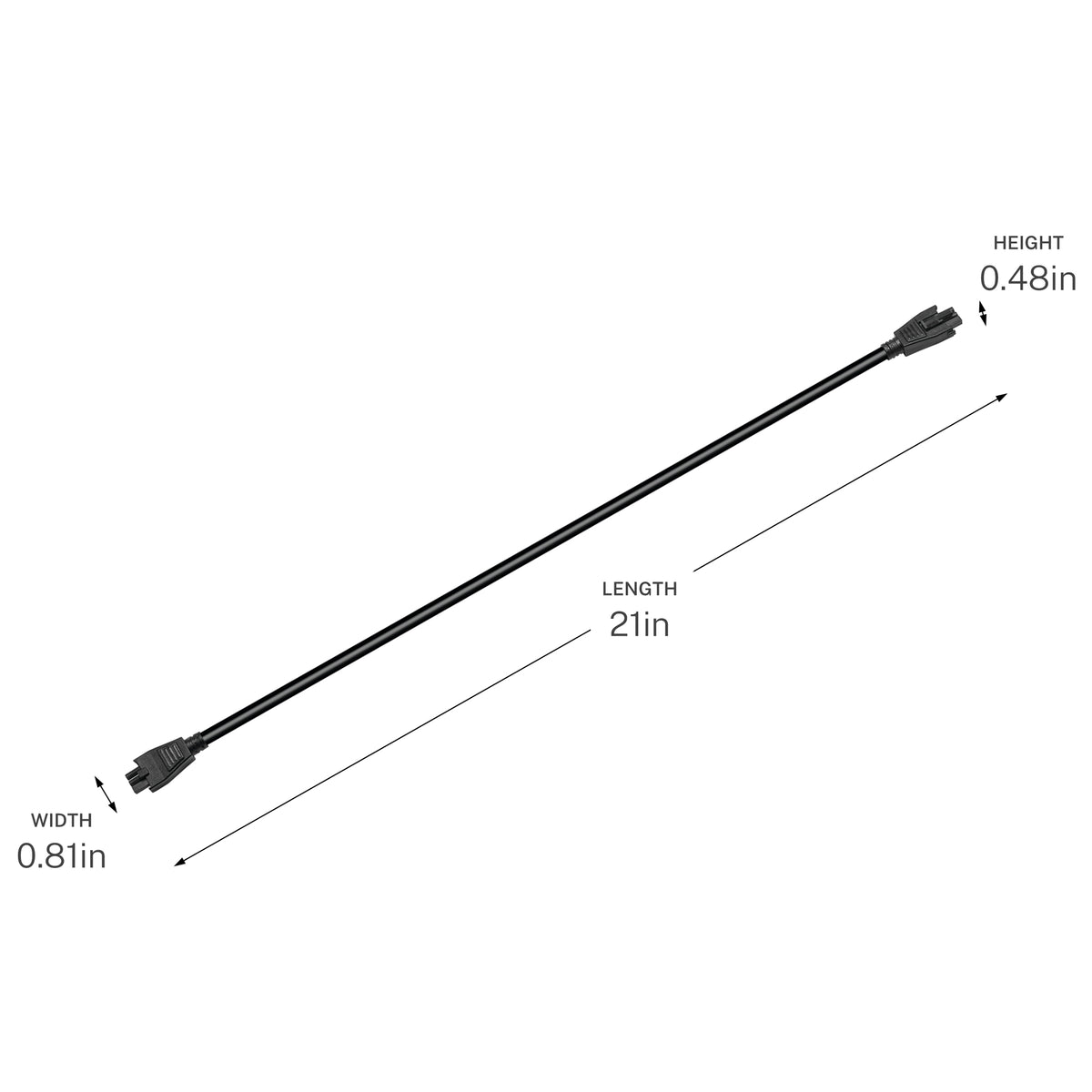 P860065-031 under cabinet light accessory on white background with dimensions 