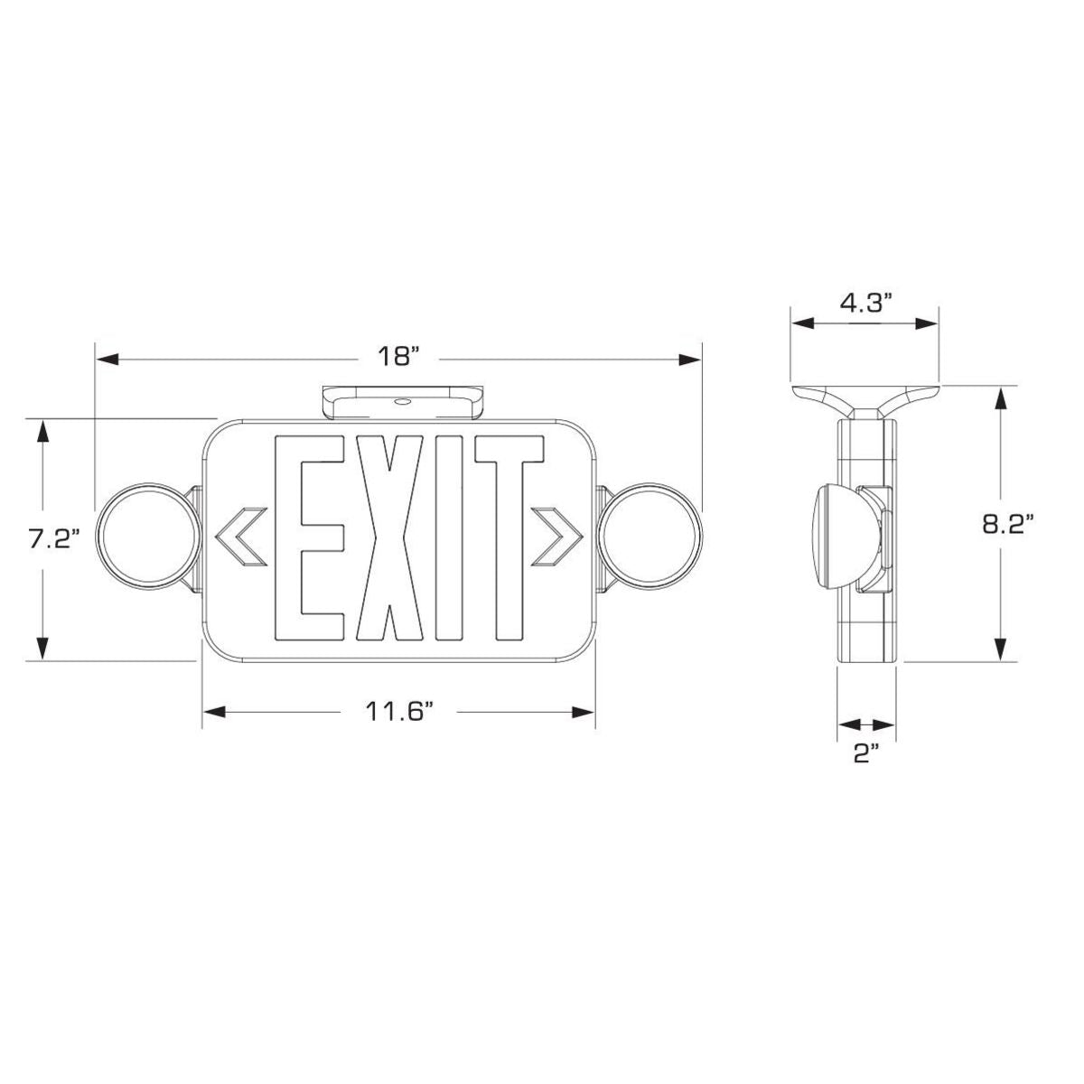 LED Combination Exit/Emergency Light